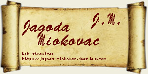Jagoda Miokovac vizit kartica